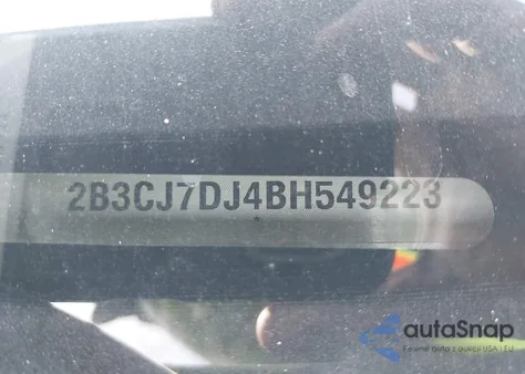 2011 Dodge Challenger Srt8 from USA, damaged, VIN 2B3CJ7DJ4BH549223